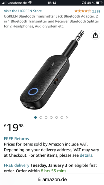 Connecting an ancient hi-fi to bluetooth