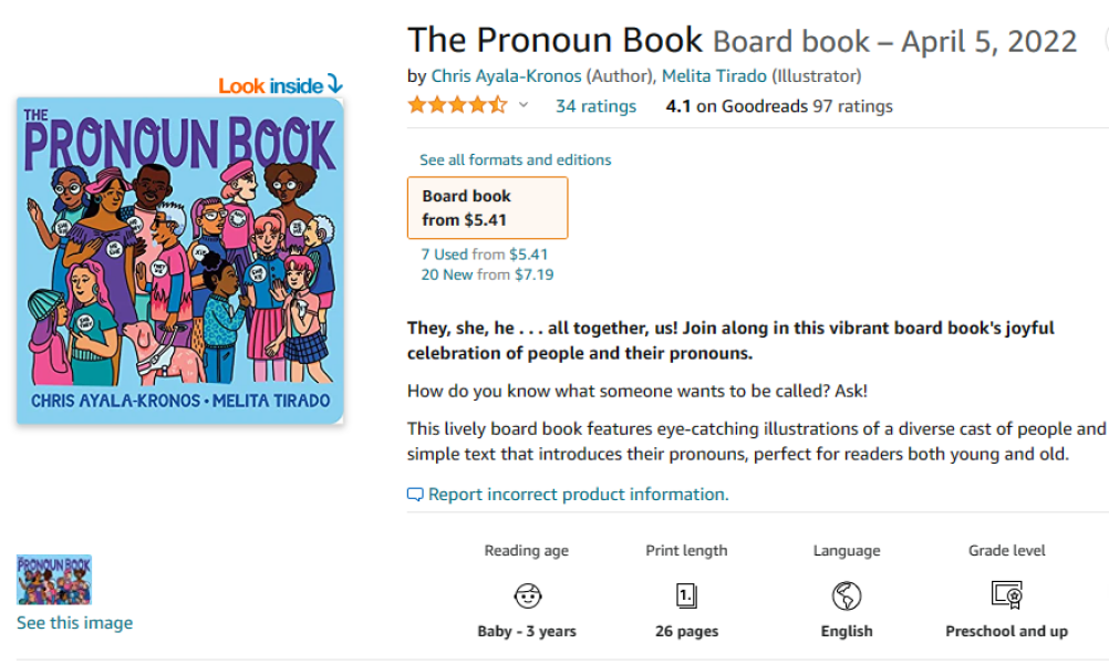 What fresh hell is this... Pronouns book for 5+