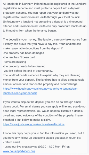 Landlord did not protect deposit
