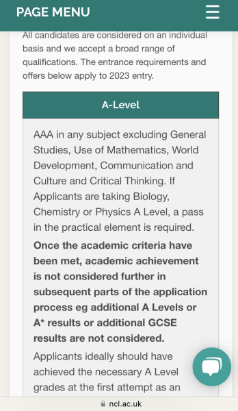 A levels for medicine 