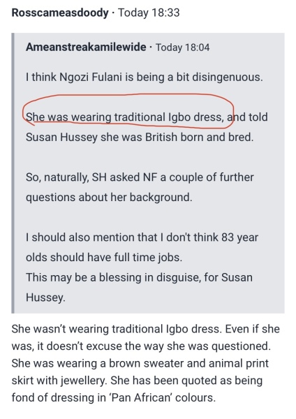 The Lady Hussey racism thing