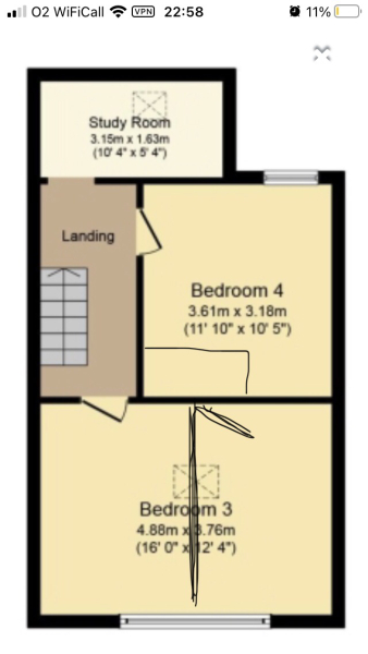 Any builders/architects about? Could this room be split in 2?