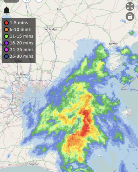 Snow warning for east London and thereabouts