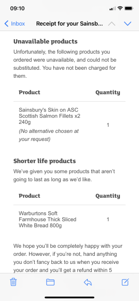 So what Xmas supermarket substitutions...