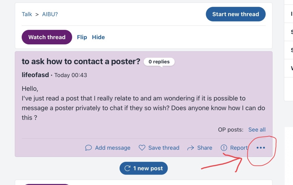 to ask how to contact a poster?