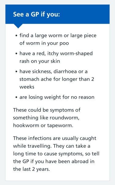What is this? DH has worms - gross pic, sorry 