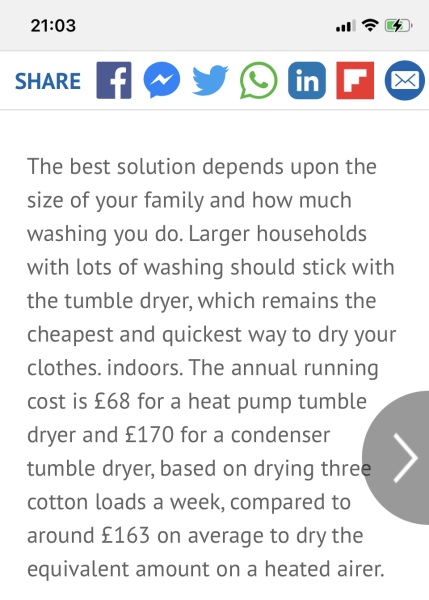 How are you drying washing?