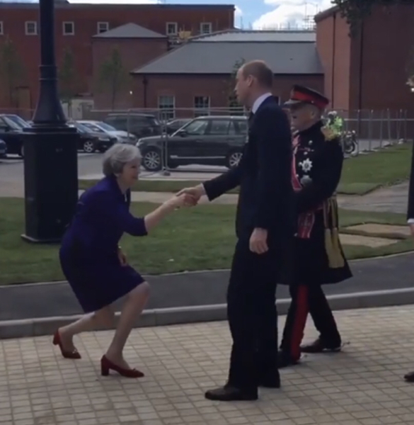 Curtseying and bowing...