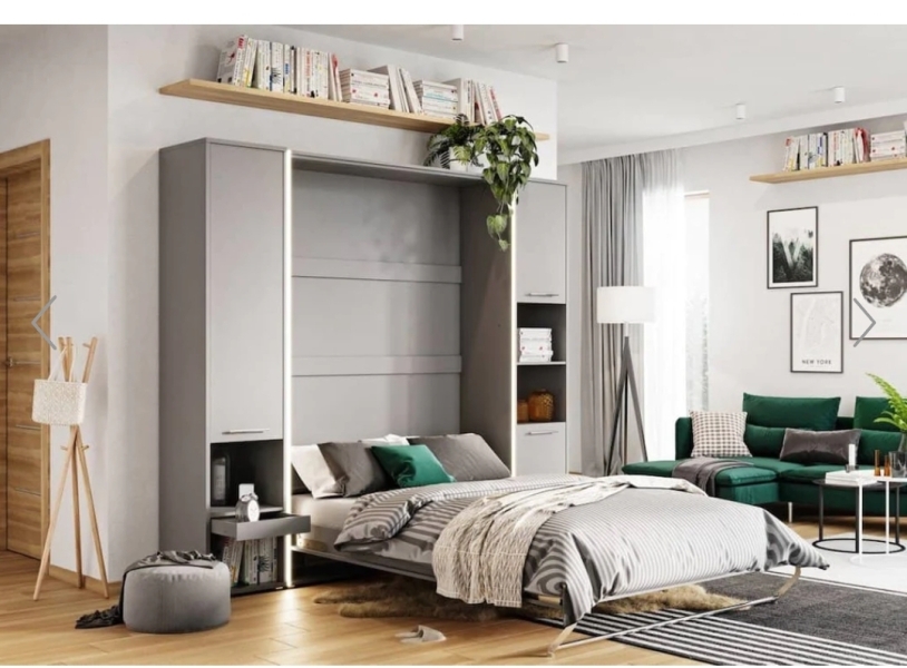 Desk and guest bed arrangements 