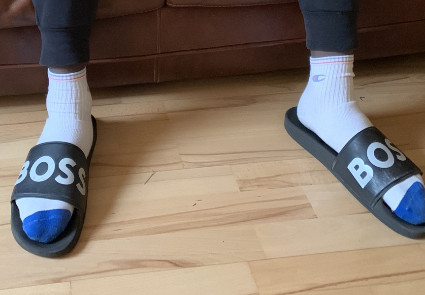 Sliders with socks