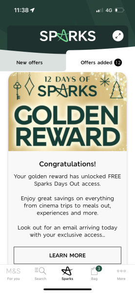 M&S Sparks 12 Days of Christmas