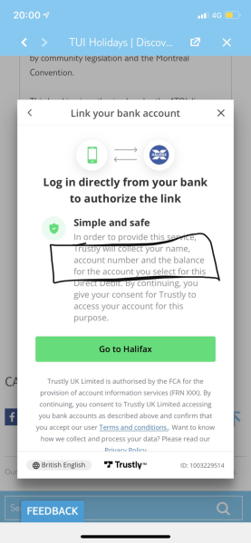 To think sharing bank details ...a bit dodgy ?