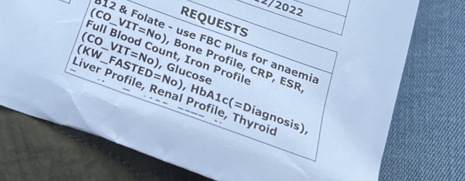 Call back after blood test 