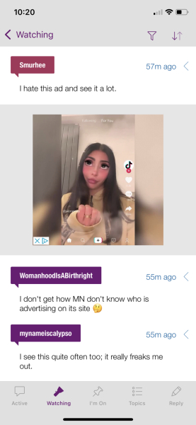 Unsettling advert - picture of an infantilised woman