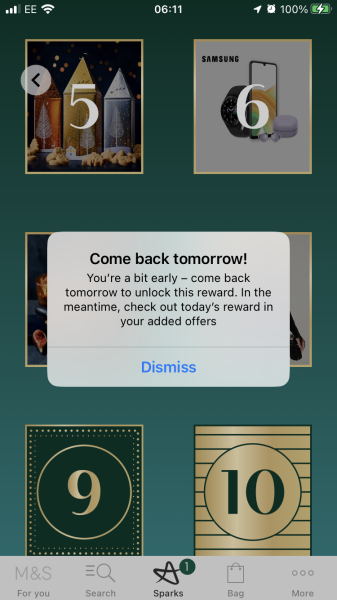 M&S Sparks 12 Days of Christmas