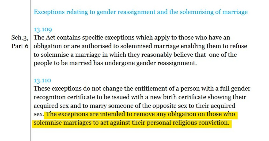 To not fully understand the outrage of the gender recognition reform?