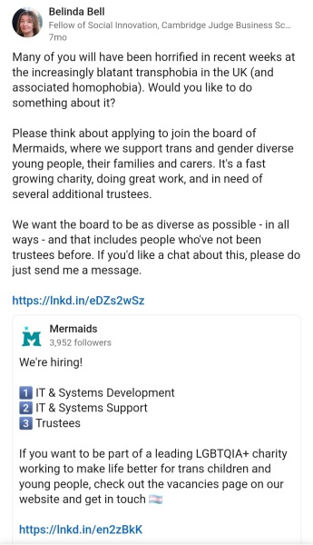 Change of CEO at mermaids…