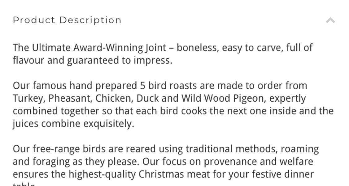 To realise I've completely misunderstood this Christmas dish