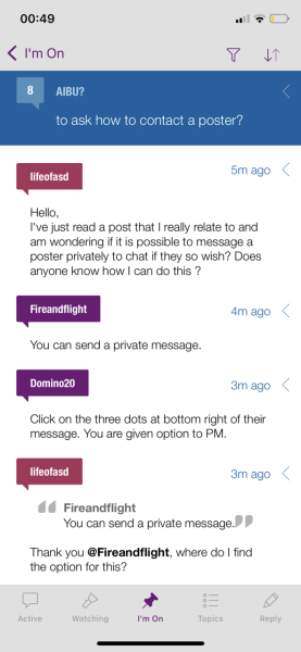 to ask how to contact a poster?