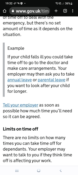 To think I should have to look after her sick child? 