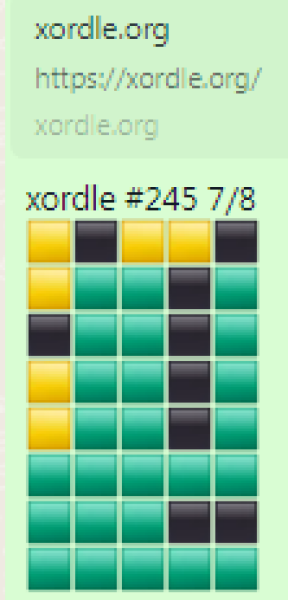 Word games - Xordle - Huh? 