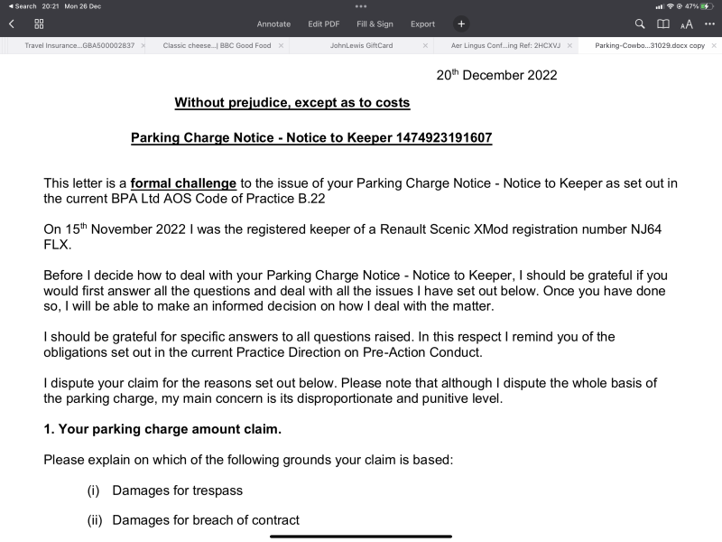 To not pay this parking fine? 