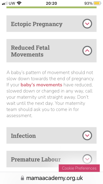 Movement at 39 weeks 