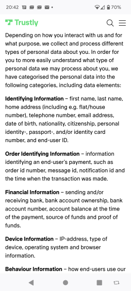 To think sharing bank details ...a bit dodgy ?