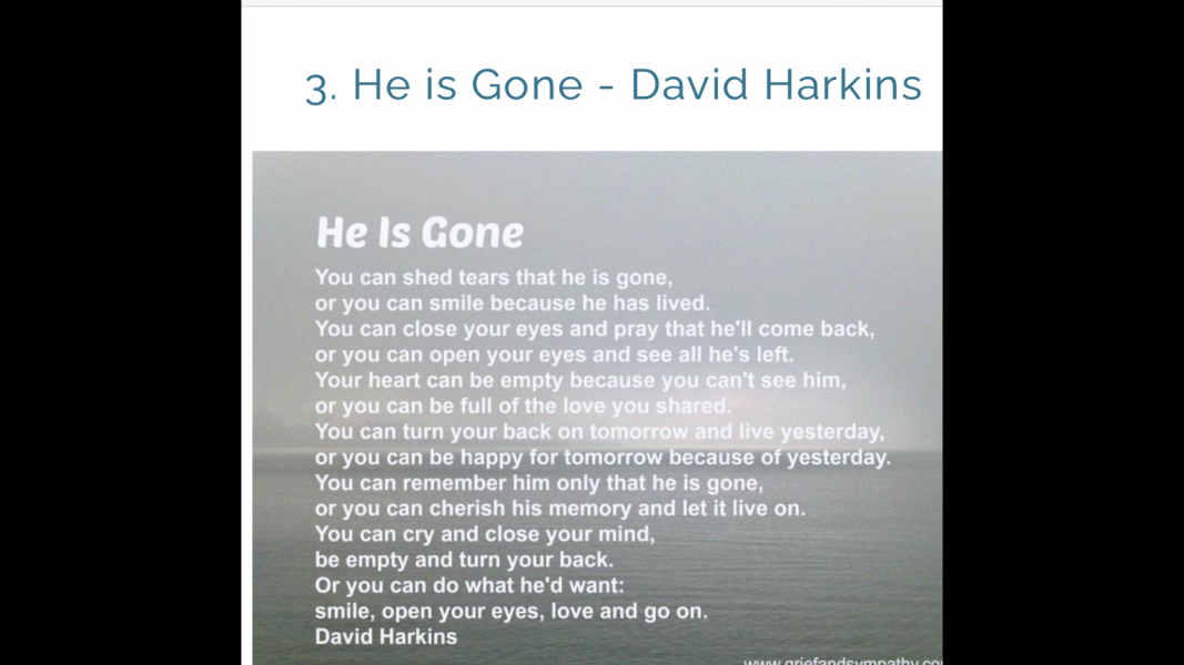 Poem for funeral (auntie)