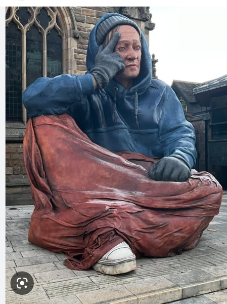 A very giant woman in a hoodie back of a truck on M40 yesterday