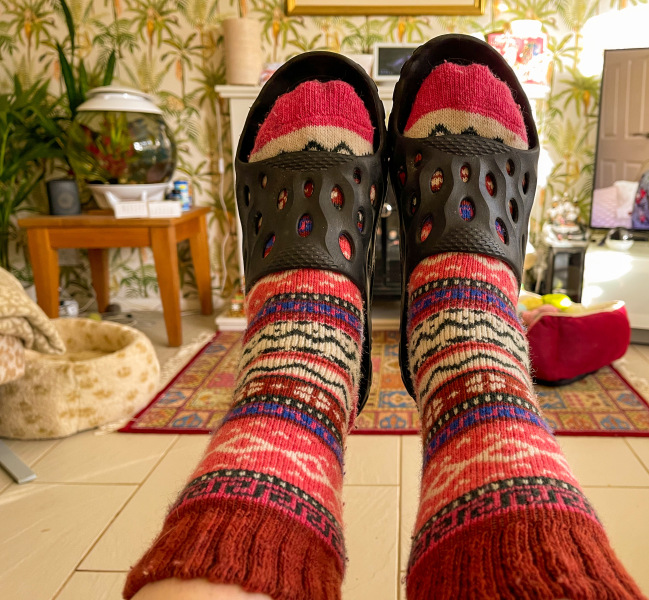 Sliders with socks