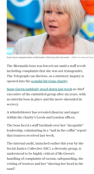 So that's why Susie Green left