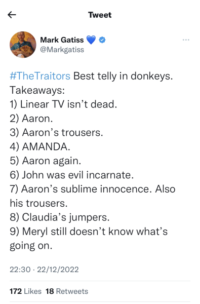 The Traitors - thread 3