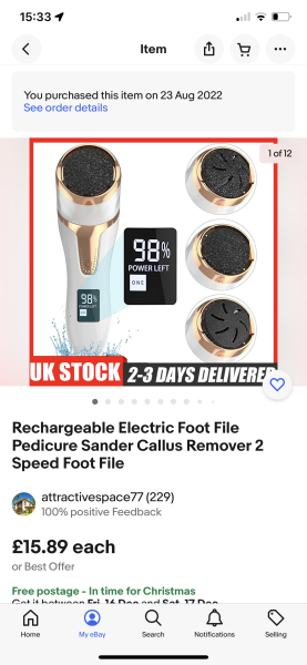 To ask for a bloody good foot file? 