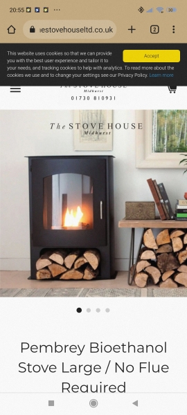 Log burner in room with flat roof, or electric fire? 