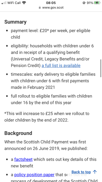 Scottish child payment
