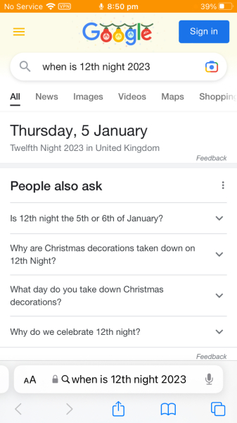 When do the decs need to be down by to avoid bad luck 