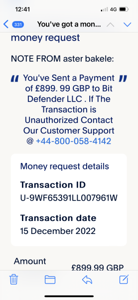 Very good PayPal scam. Please read so you don't get caught out. I almost gave away £750...