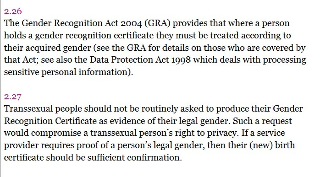To not fully understand the outrage of the gender recognition reform?