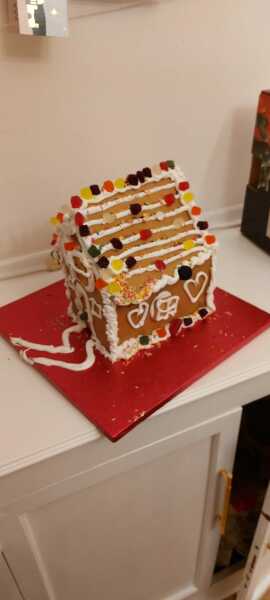 Anyone want to share gingerbread house pics? 