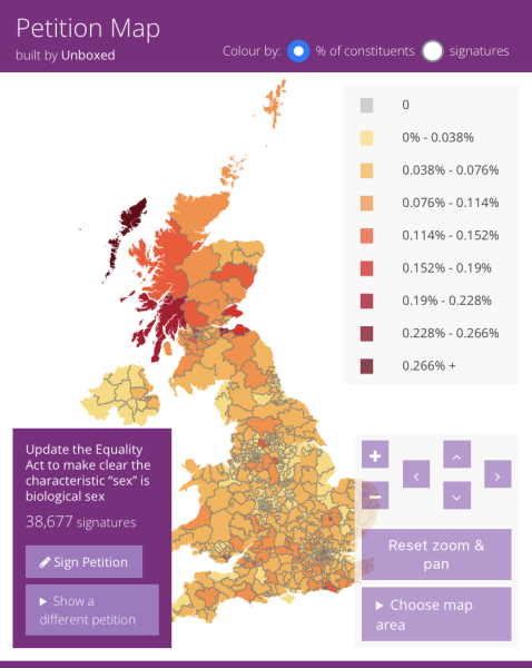 Petition: Update the Equality Act to make clear the characteristic “sex” is biological sex
