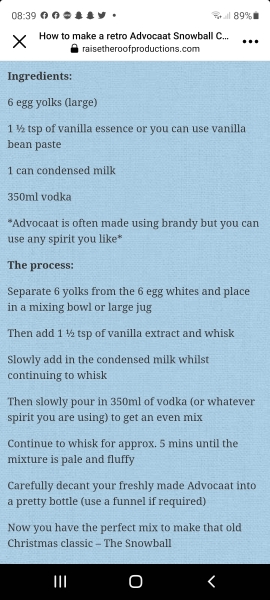 Kirstie Allsopp's Handmade Christmas advocaat recipe?