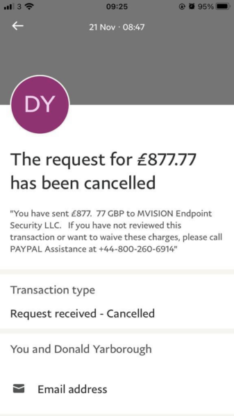 Very good PayPal scam. Please read so you don't get caught out. I almost gave away £750...