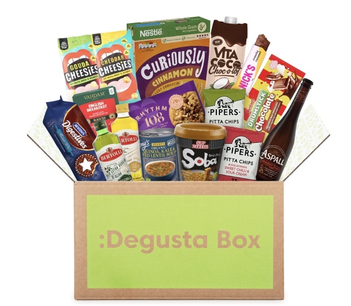 Get £5.00 off your first Degusta food box 🍫🍽🧁🍬