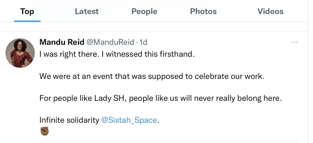 The Lady Hussey racism thing
