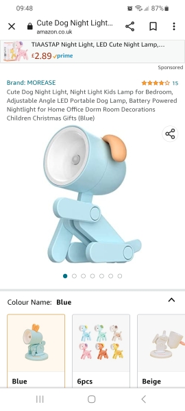 battery for reindeer/dog desk lamp
