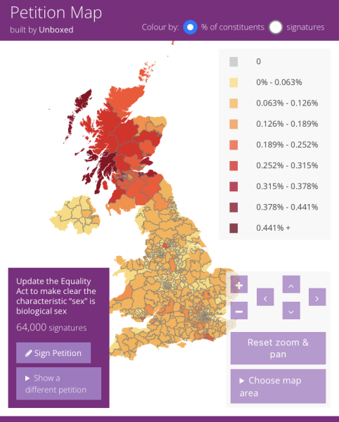 Petition: Update the Equality Act to make clear the characteristic “sex” is biological sex