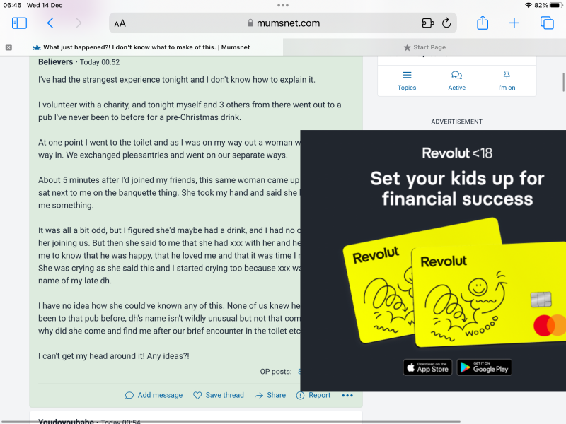 Ad across the screen