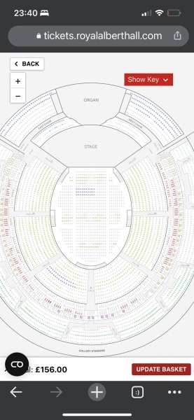 Royal Albert Hall seating
