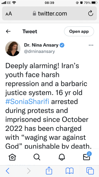 Solidarity with the brave women of Iran